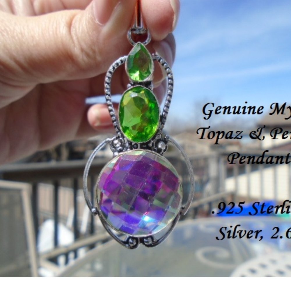 Mystic Topaz & Peridot Pendant